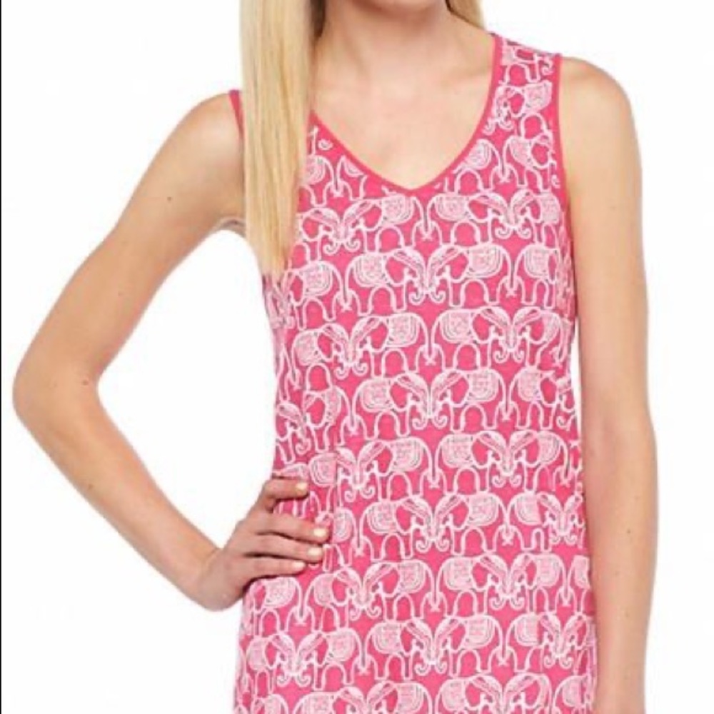 Crown & Ivy Pink Elephant Tank S NWT